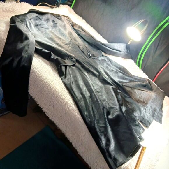 Worthington Structured Silky Duster. Black. Button Down. Lined Lightweight. XL. - Picture 13 of 13